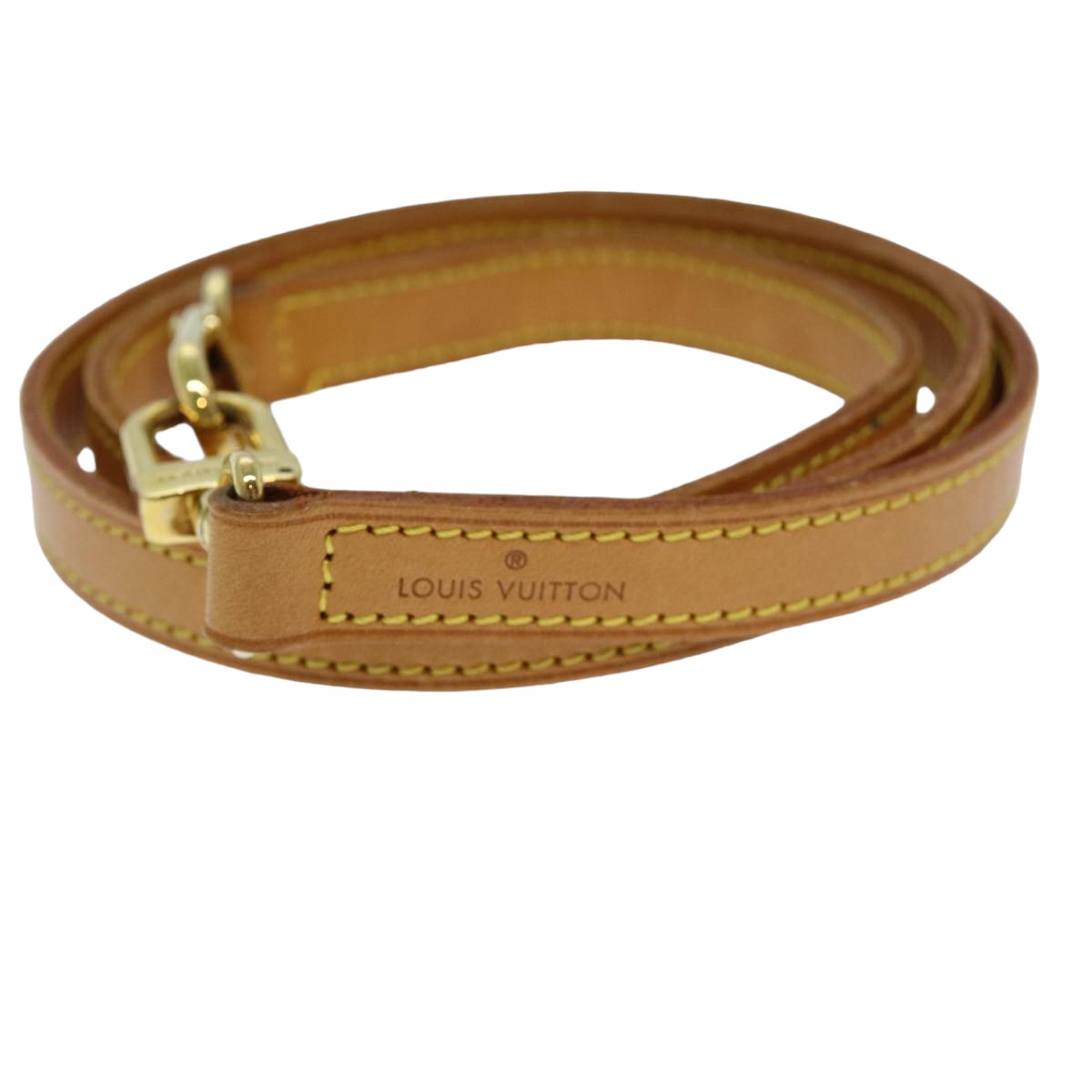 Louis Vuitton Shoulder Strap Beige Leather Bag Jewelry