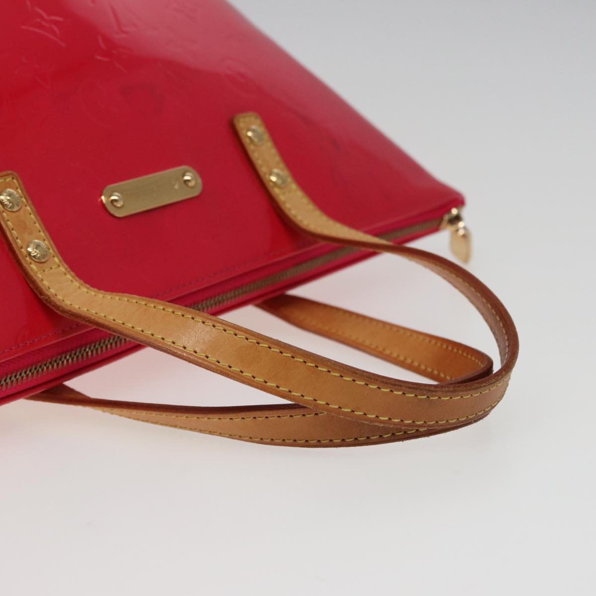 Louis Vuitton Bellevue Pink Patent Leather Handbag