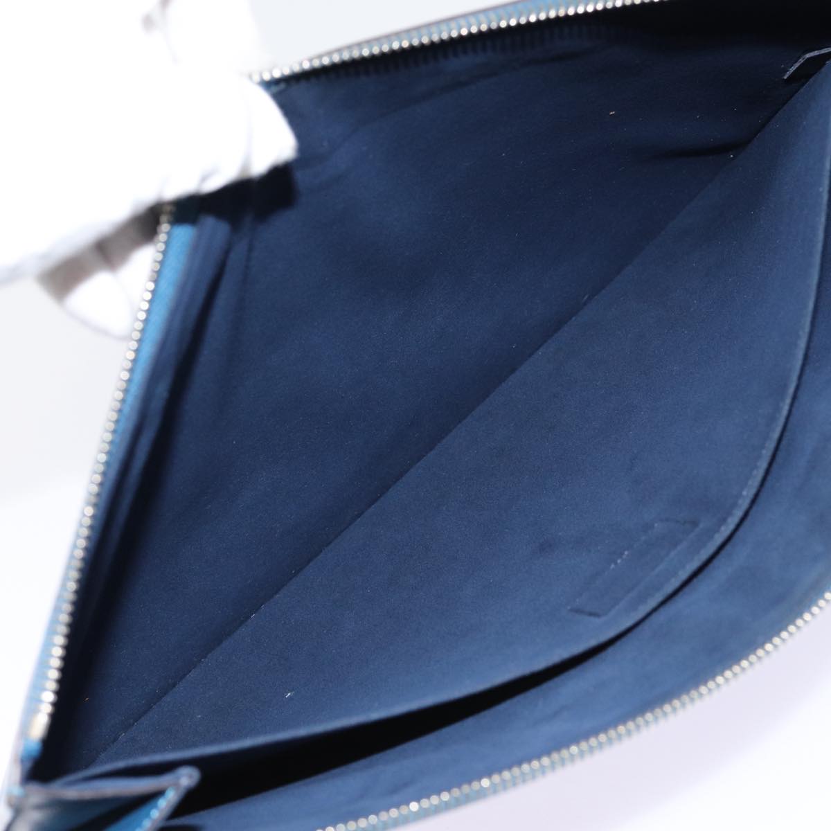 Louis Vuitton Pochette Jour Blue Leather Clutch Bag