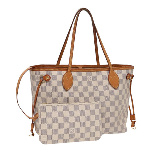 Louis Vuitton Neverfull Pm White Canvas Tote Bag