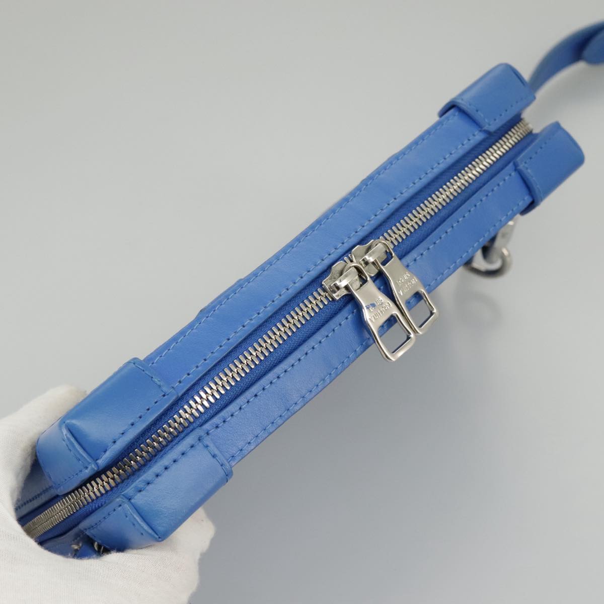 Louis Vuitton Trunk Blue Canvas Shoulder Bag