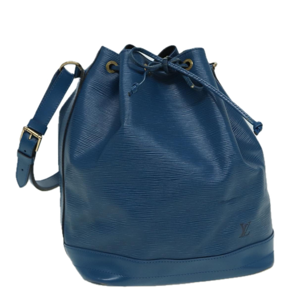 Louis Vuitton Noe Blue Leather Shoulder Bag
