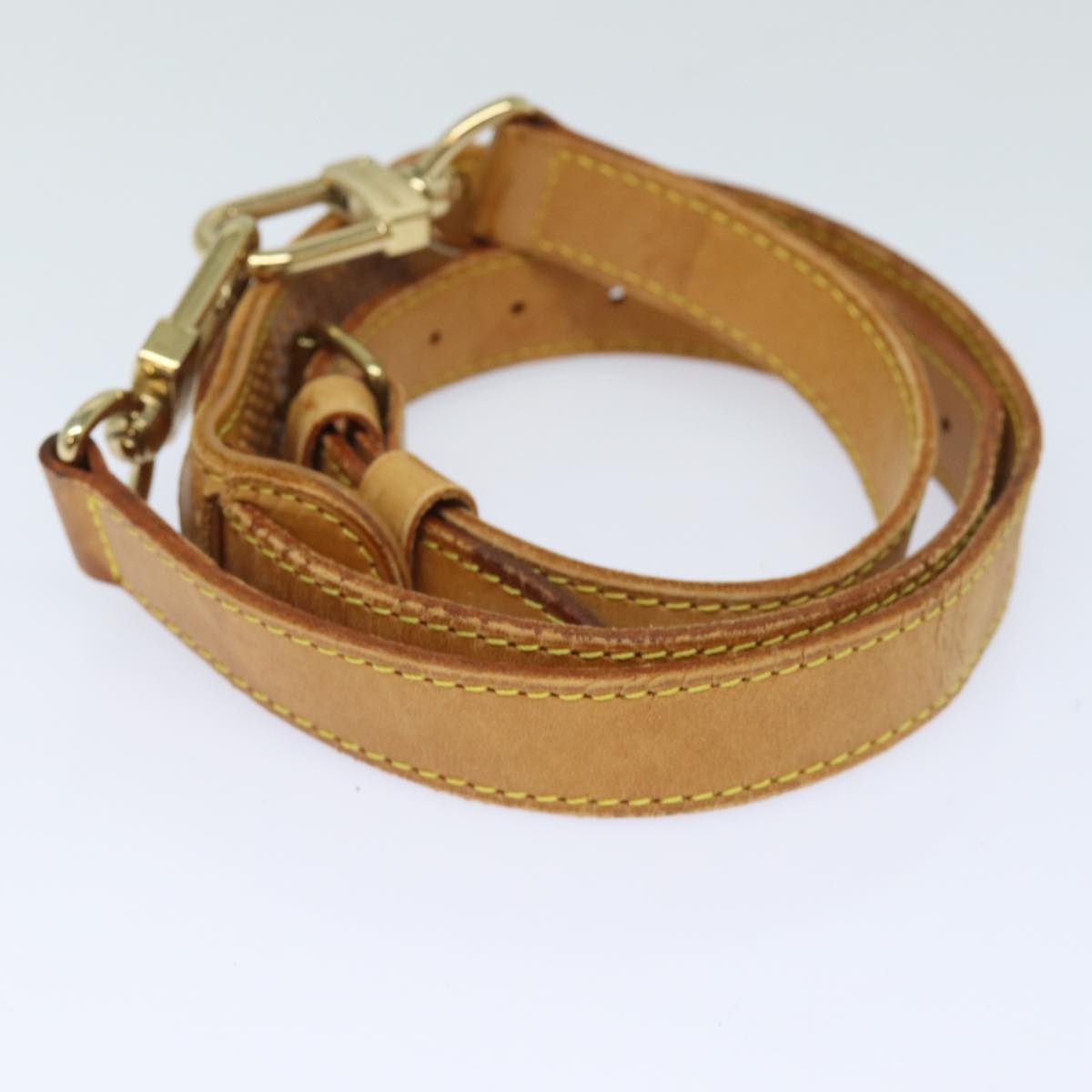 Louis Vuitton Shoulder Strap Beige Leather Bag Jewelry
