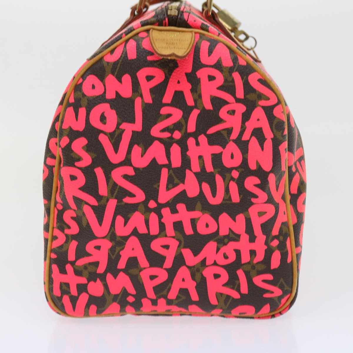 Louis Vuitton Speedy 30 Pink Canvas Handbag