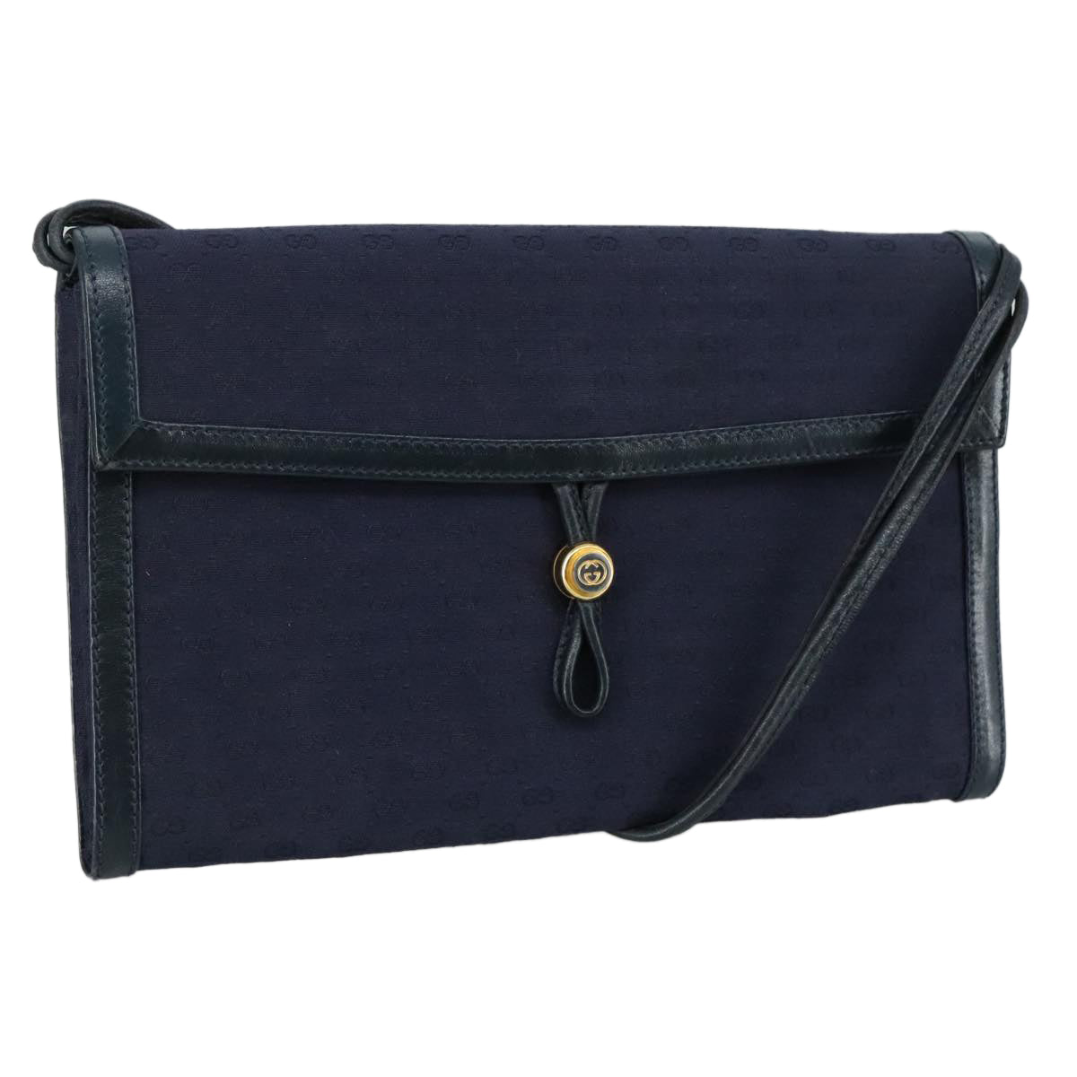 Gucci Gg Canvas Navy Canvas Shoulder Bag