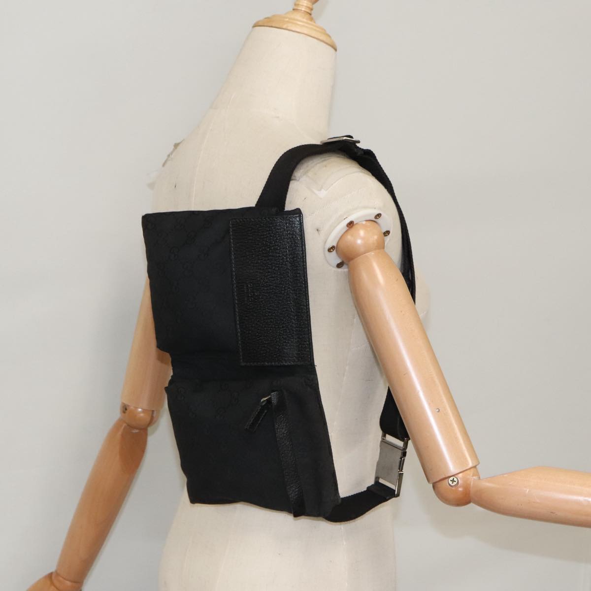 Gucci Black Canvas Shoulder Bag