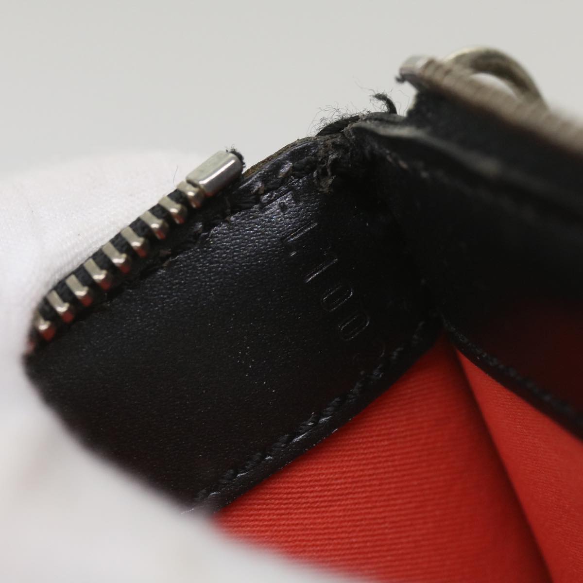 Louis Vuitton Delmonico Black Leather Clutch Bag