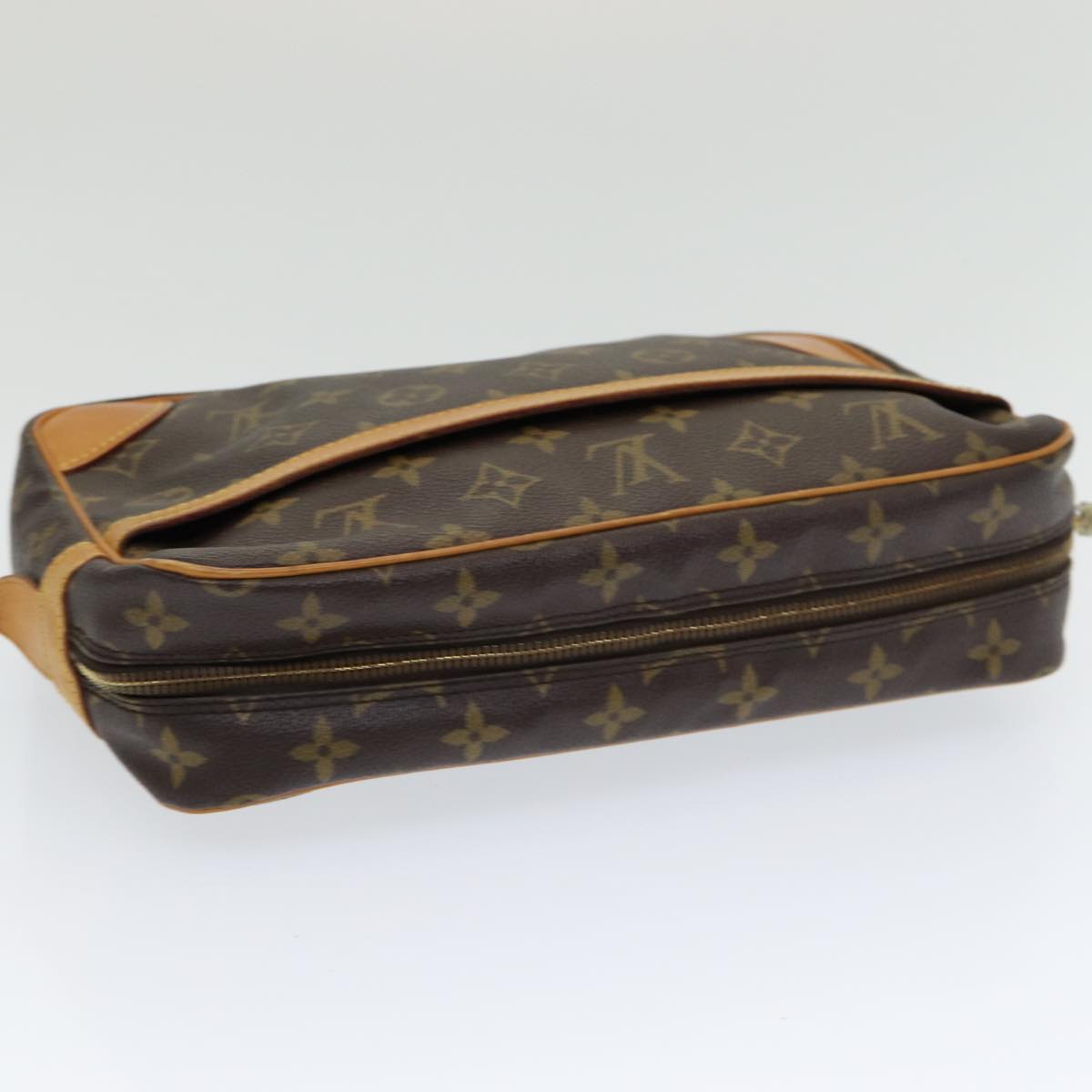 Louis Vuitton Compiegne 28 Brown Canvas Clutch Bag