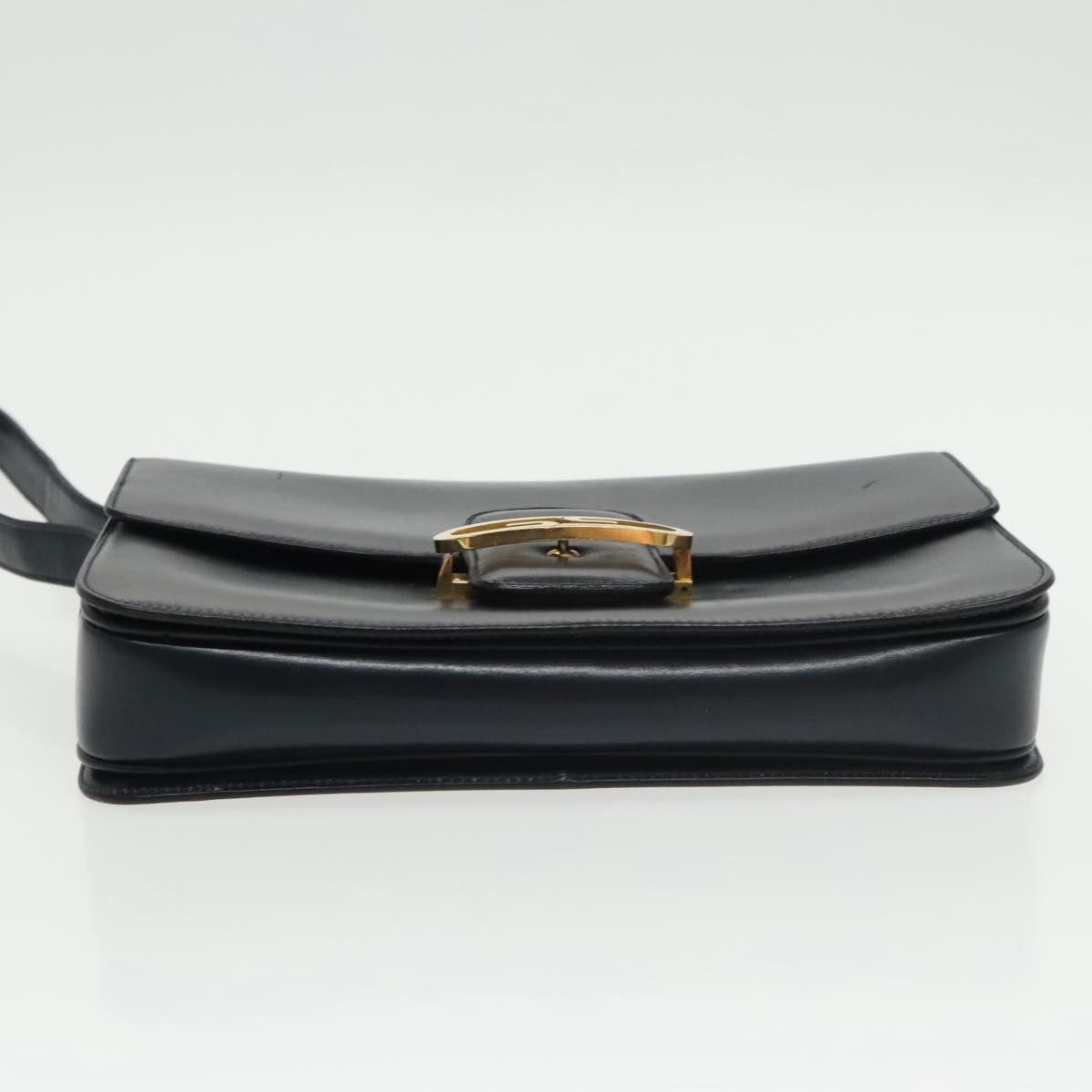 Gucci G Logo Black Leather Shoulder Bag