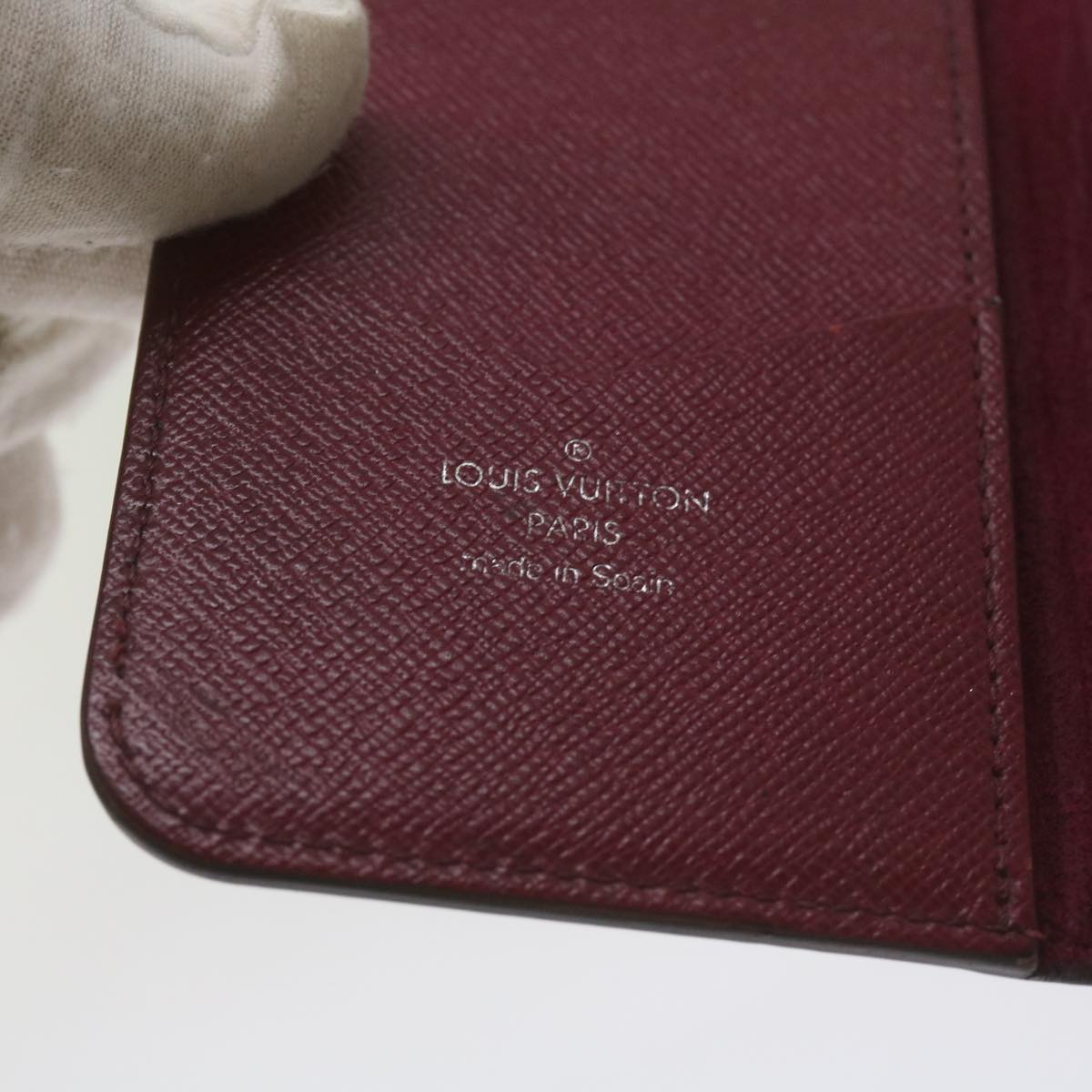 Louis Vuitton Iphone Case Burgundy Leather Phone Jewelry