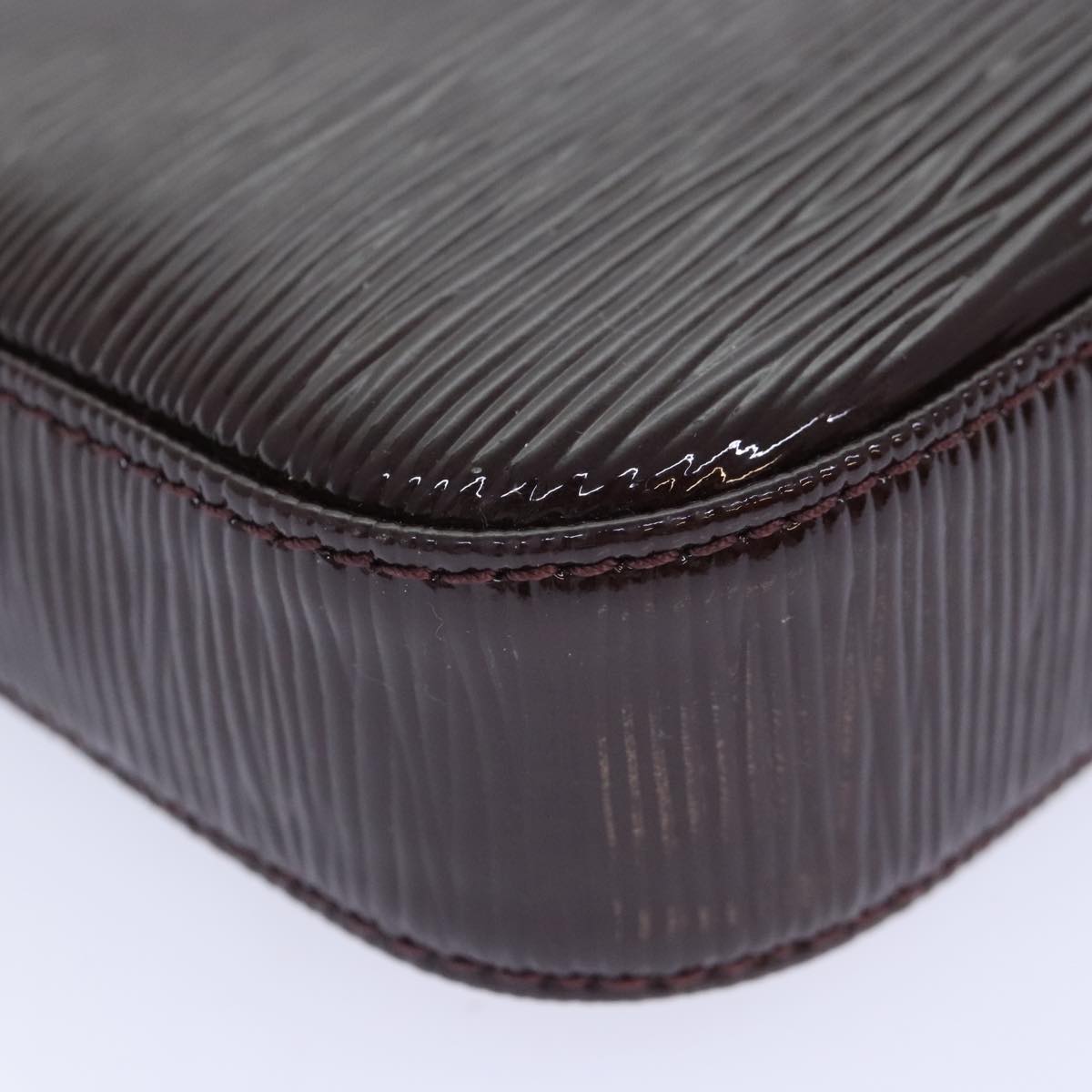 Louis Vuitton Pochette Accessoire Purple Leather Clutch Bag