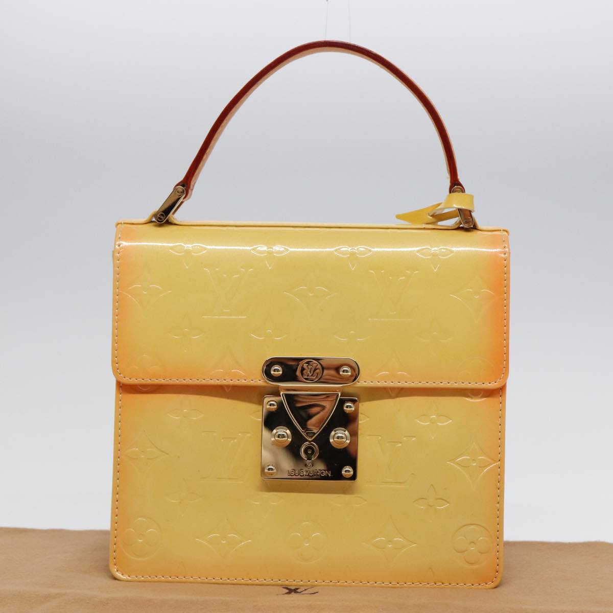 Louis Vuitton Spring Street Yellow Patent Leather Handbag
