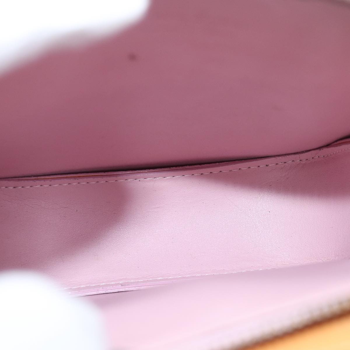 Louis Vuitton Mott Beige Patent Leather Clutch Bag
