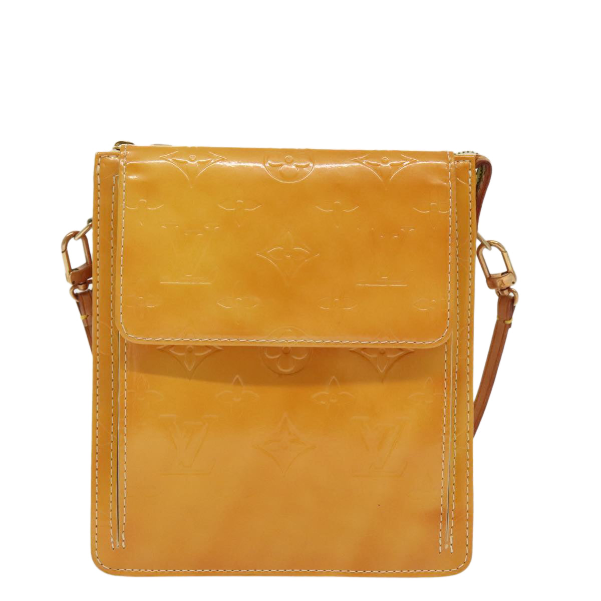 Louis Vuitton Mott Yellow Patent Leather Shoulder Bag