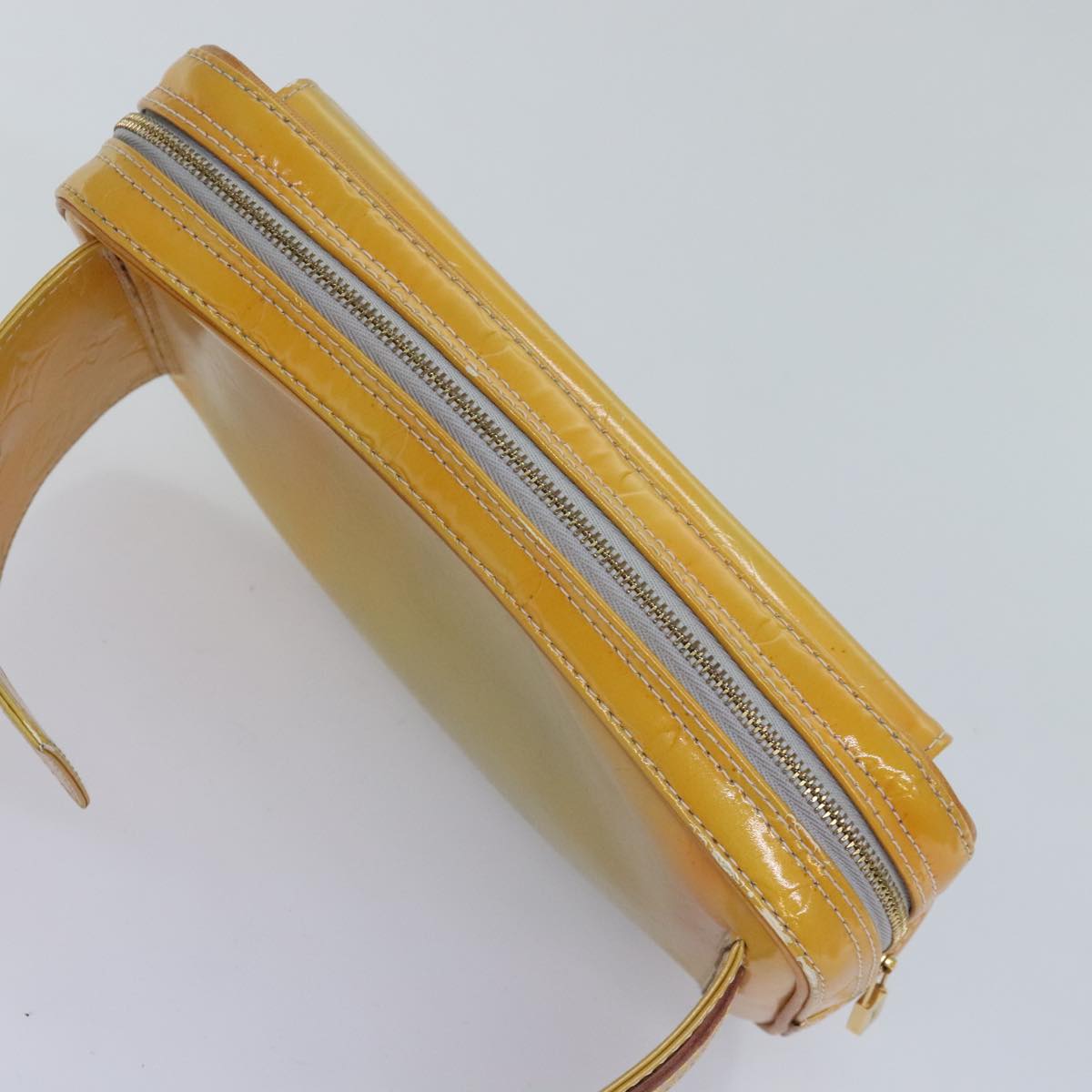 Louis Vuitton Fulton Beige Patent Leather Shoulder Bag