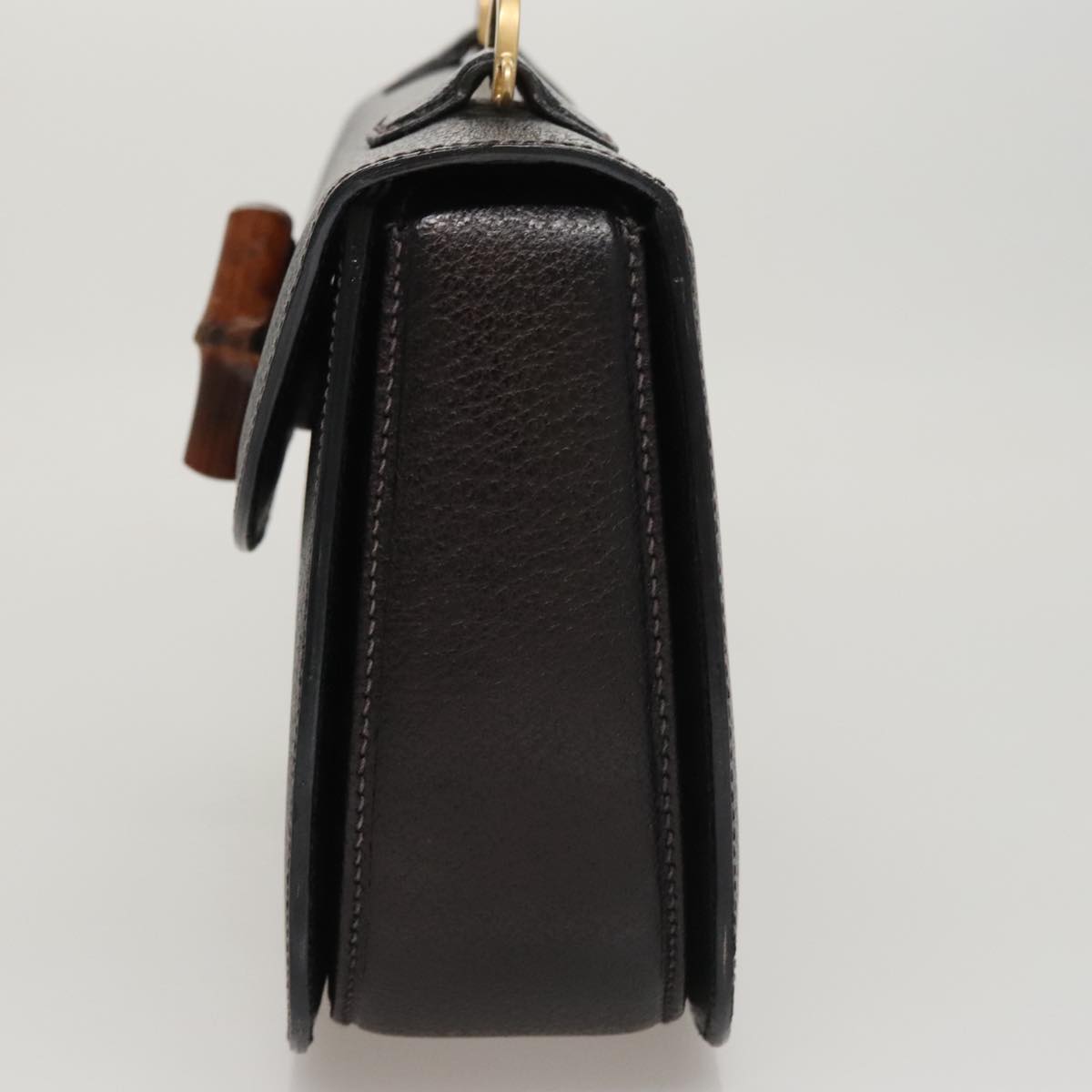 Gucci Bamboo Black Leather Handbag