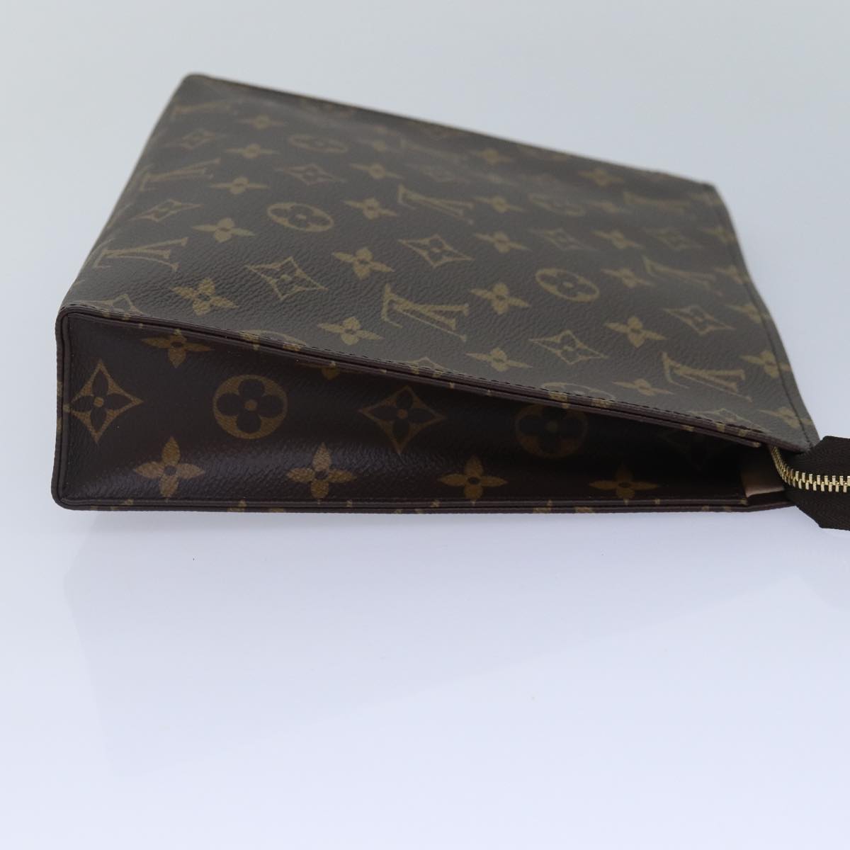 Louis Vuitton Poche Toilette Brown Canvas Clutch Bag