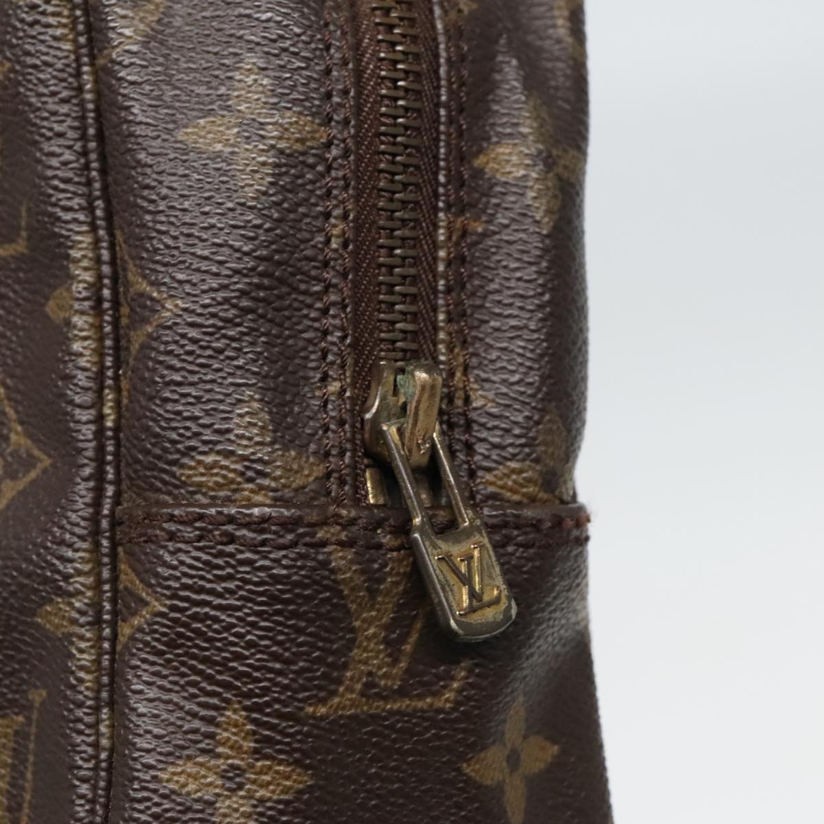 Louis Vuitton Trousse De Toilette Brown Canvas Clutch Bag