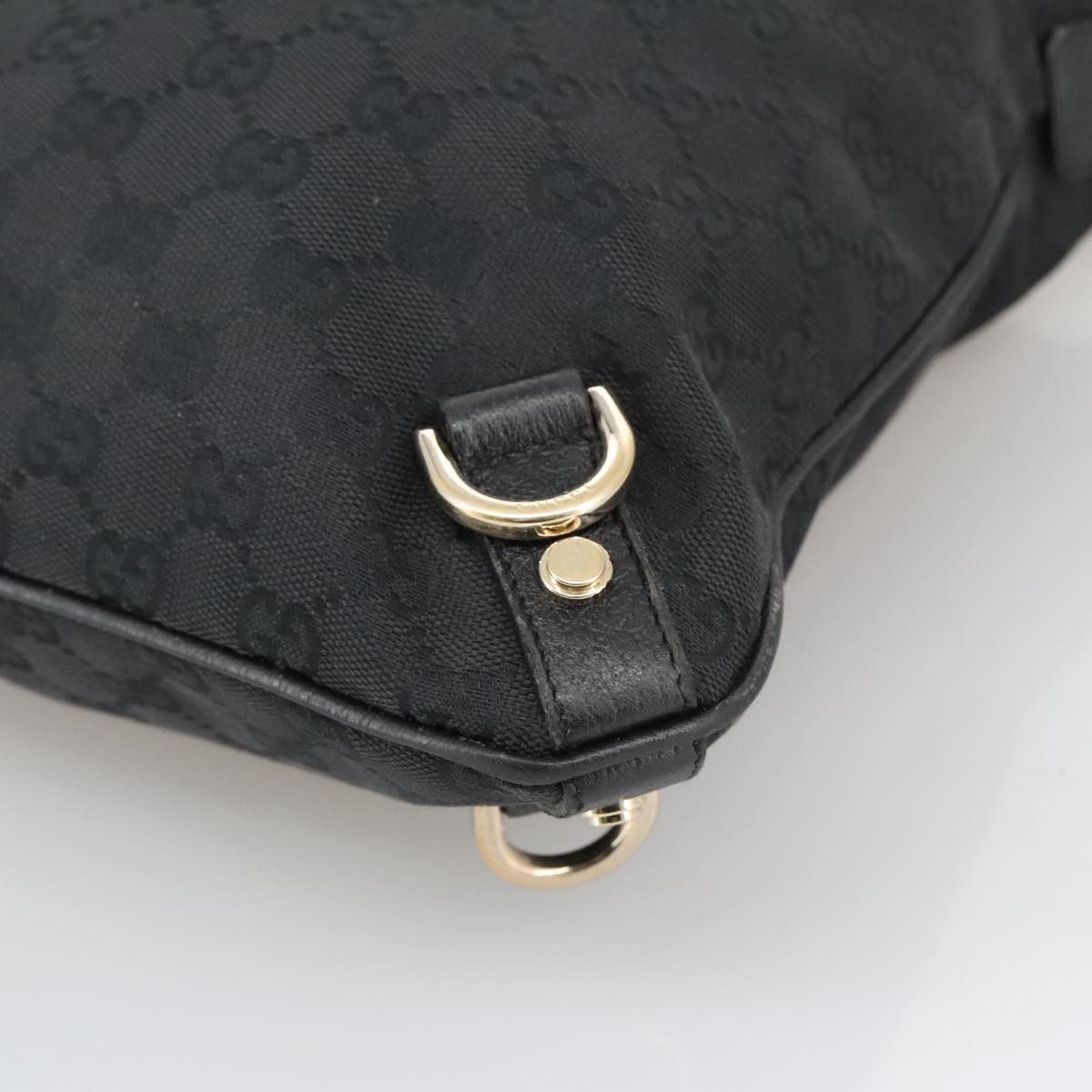 Gucci Abbey Black Canvas Shoulder Bag