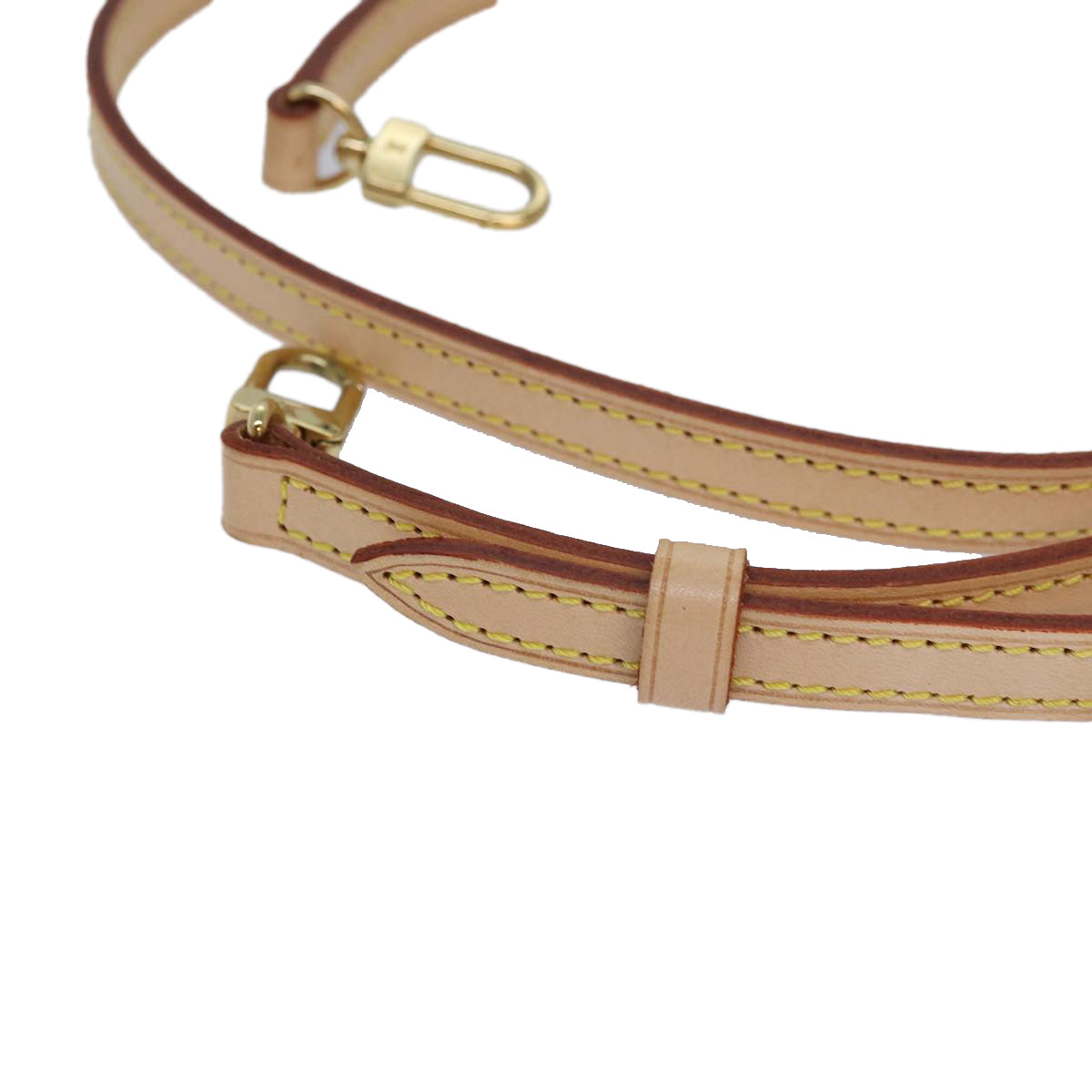 Louis Vuitton Shoulder Strap Beige Leather Bag Jewelry