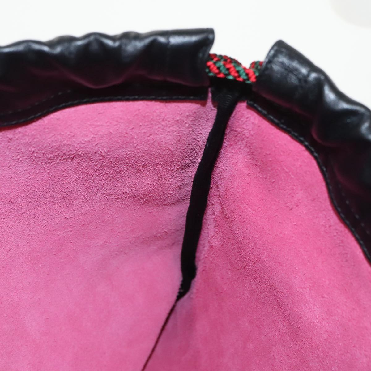 Gucci Drawstring Pink Leather Backpack Bag