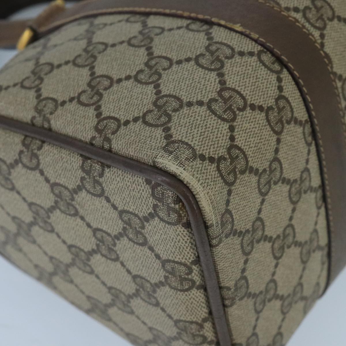 Gucci Gg Supreme Beige Canvas Travel Bag