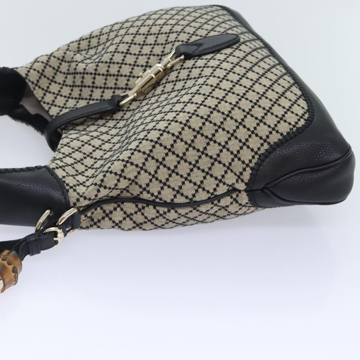 Gucci Jackie Black Canvas Shoulder Bag