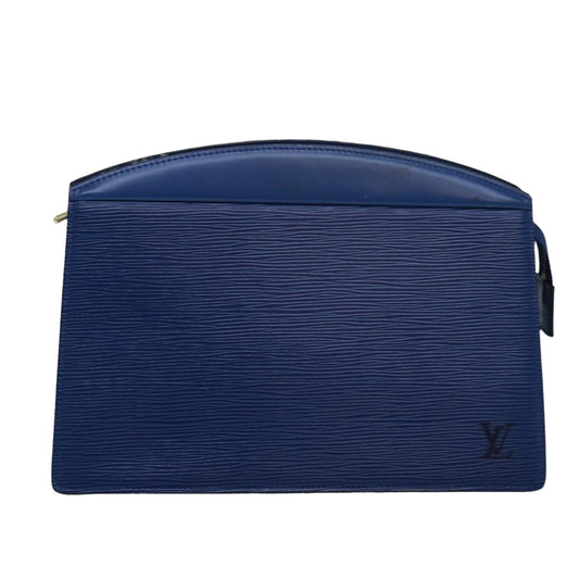 Louis Vuitton Trousse Makeup Blue Leather Clutch Bag