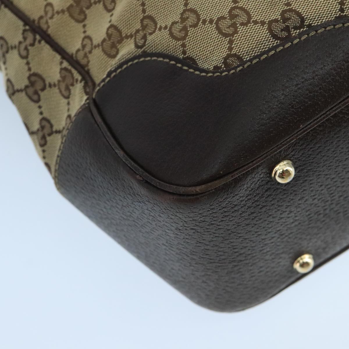 Gucci Bamboo Beige Canvas Tote Bag