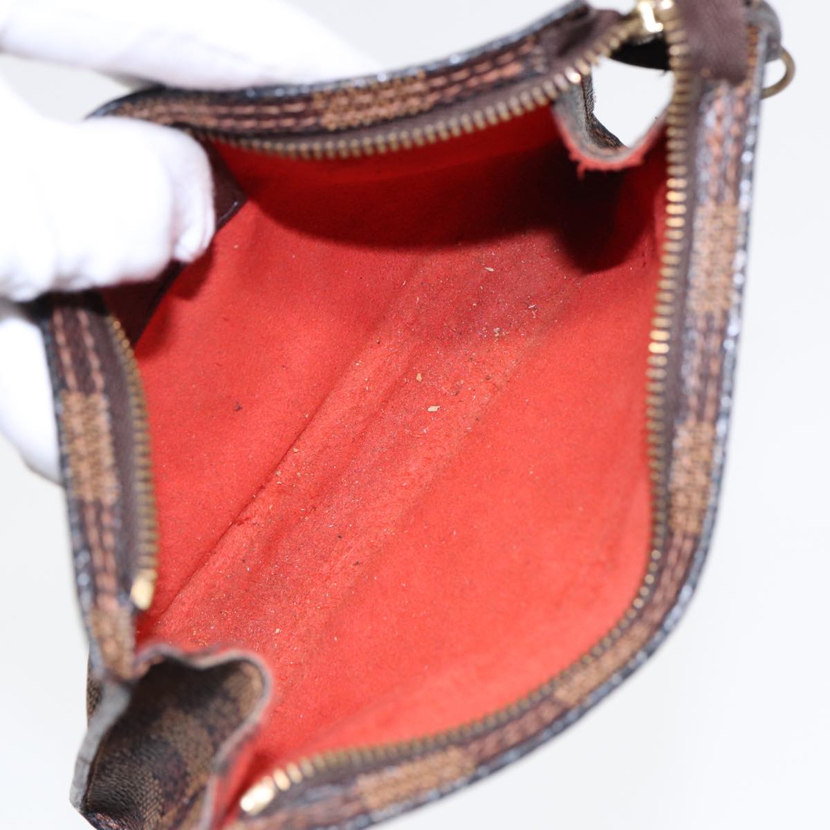 Louis Vuitton Poche Toilette Brown Canvas Clutch Bag