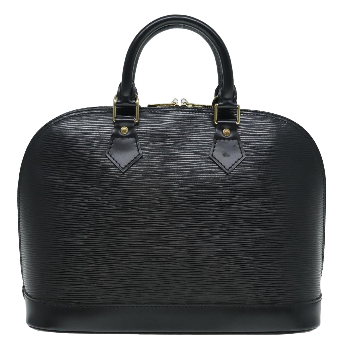 Louis Vuitton Alma Black Leather Handbag