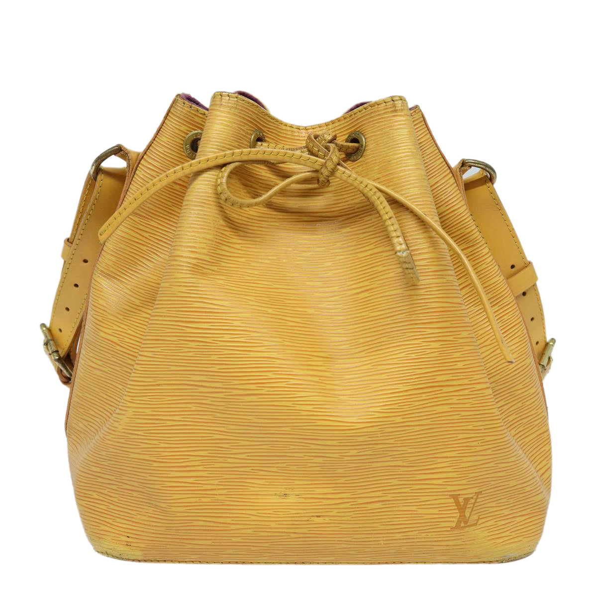 Louis Vuitton Petit Noé Yellow Leather Shoulder Bag