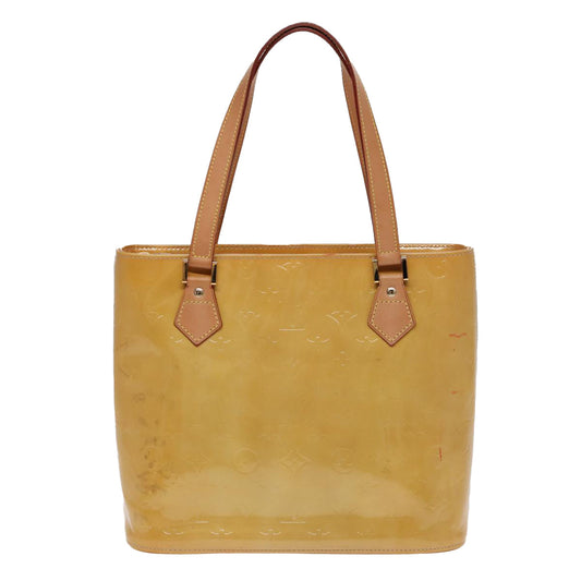 Louis Vuitton Houston Beige Patent Leather Handbag ()