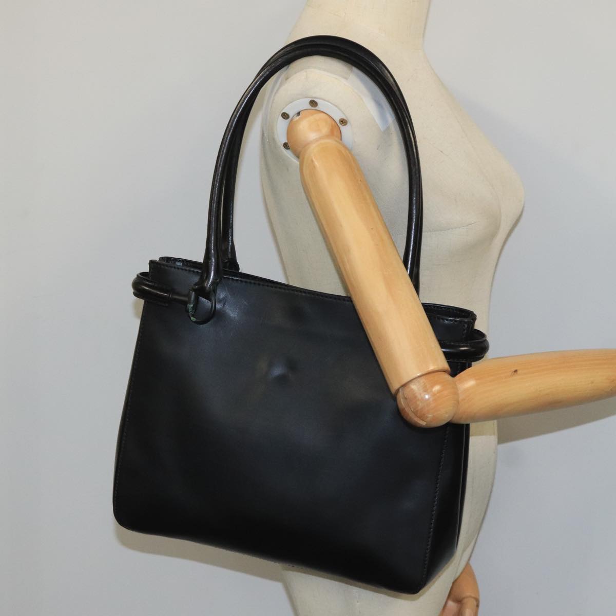 Gucci Horsebit Black Leather Handbag