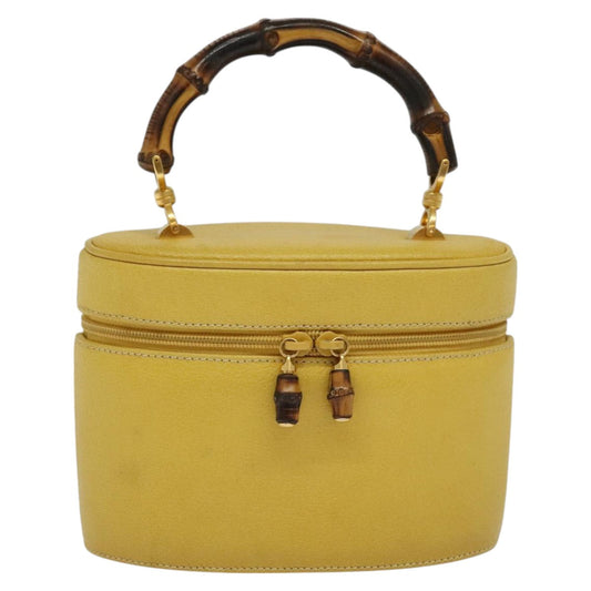 Gucci Bamboo Yellow Leather Clutch Bag ()