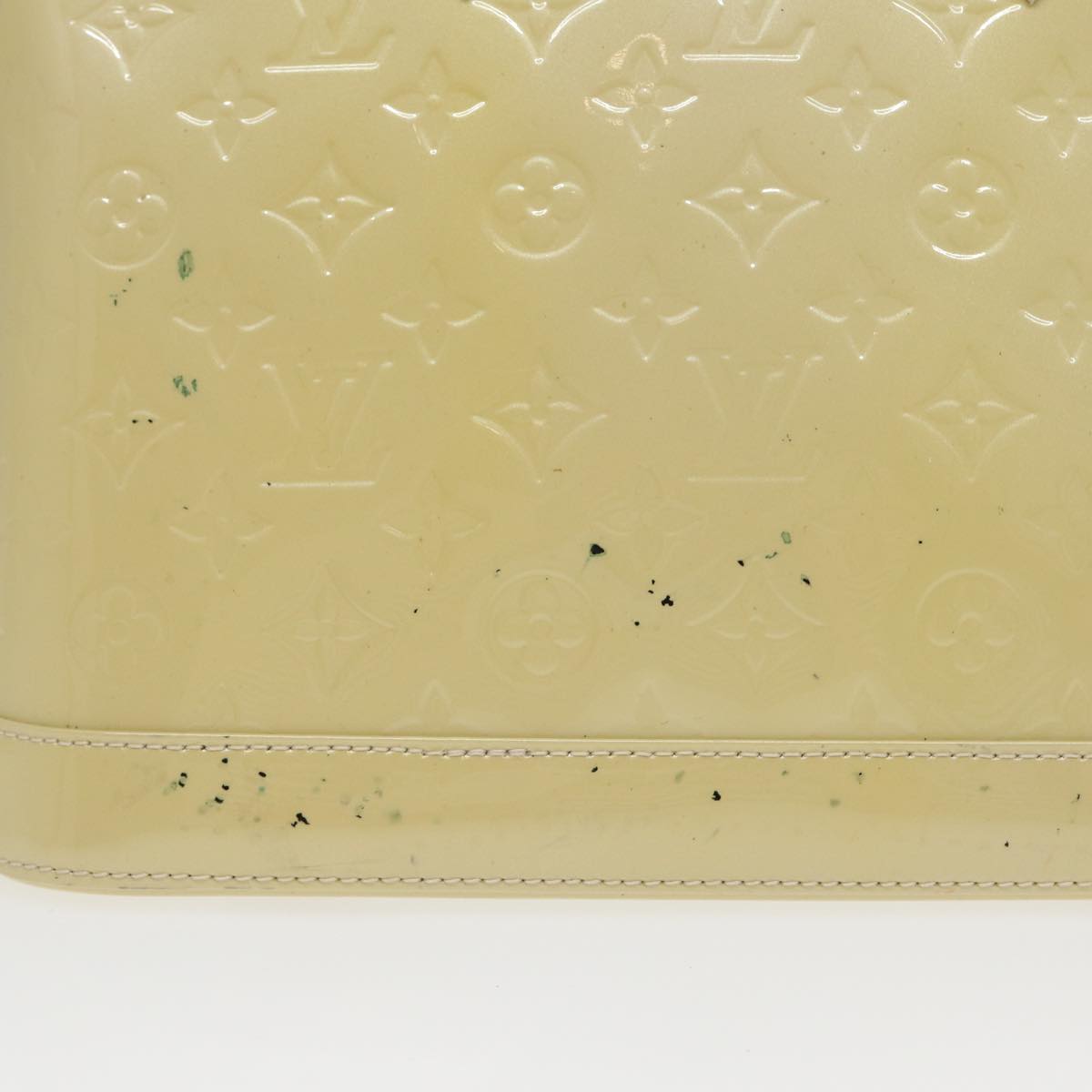 Louis Vuitton Alma Ecru Patent Leather Handbag