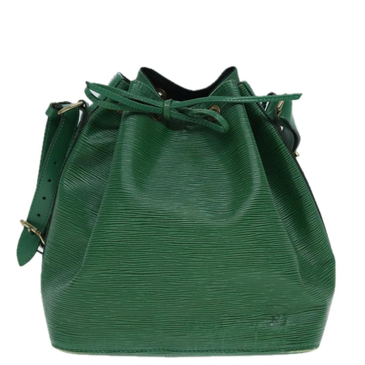 Louis Vuitton Noe Green Leather Shoulder Bag