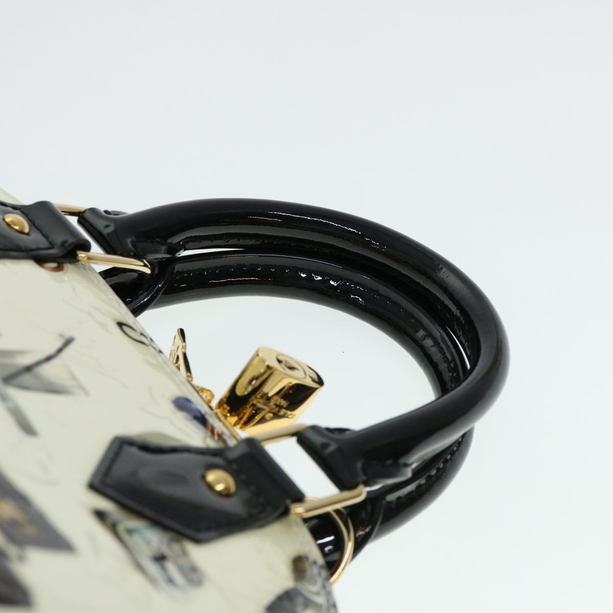 Louis Vuitton Alma White Patent Leather Handbag