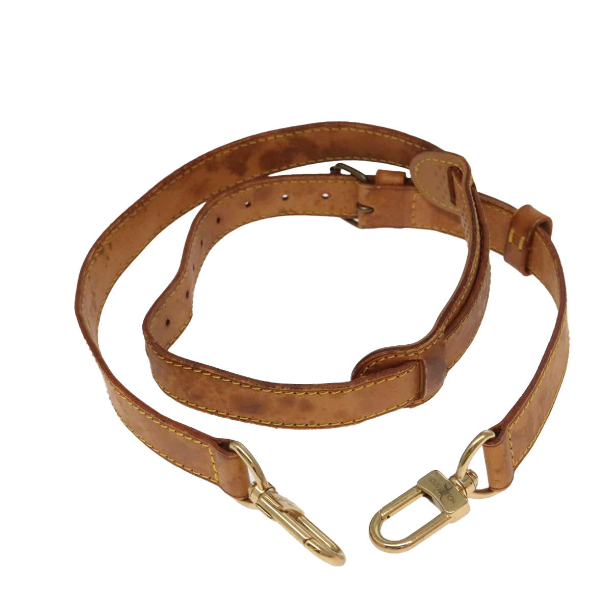 Louis Vuitton Shoulder Strap Beige Leather Bag Jewelry
