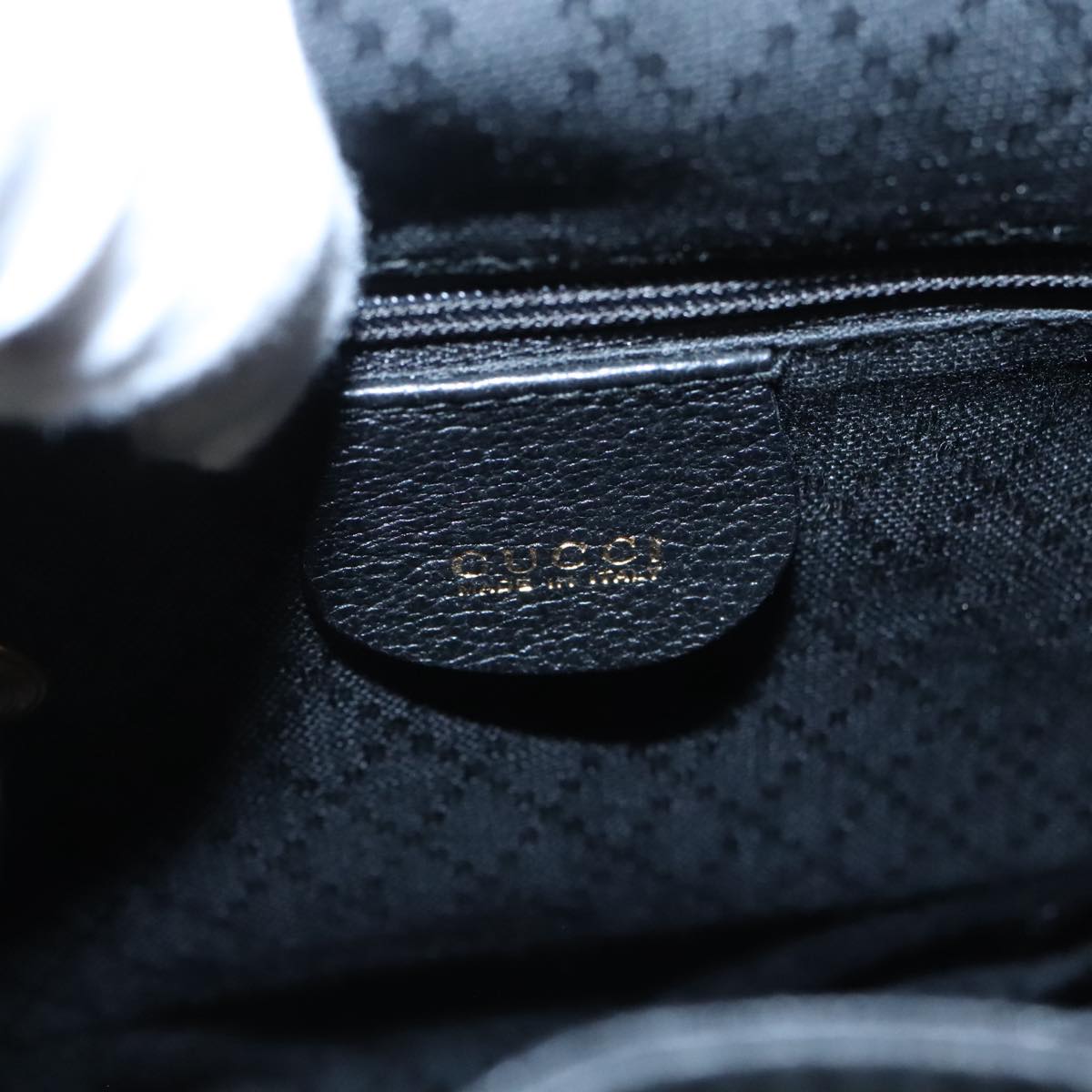 Gucci Bamboo Black Suede Backpack Bag