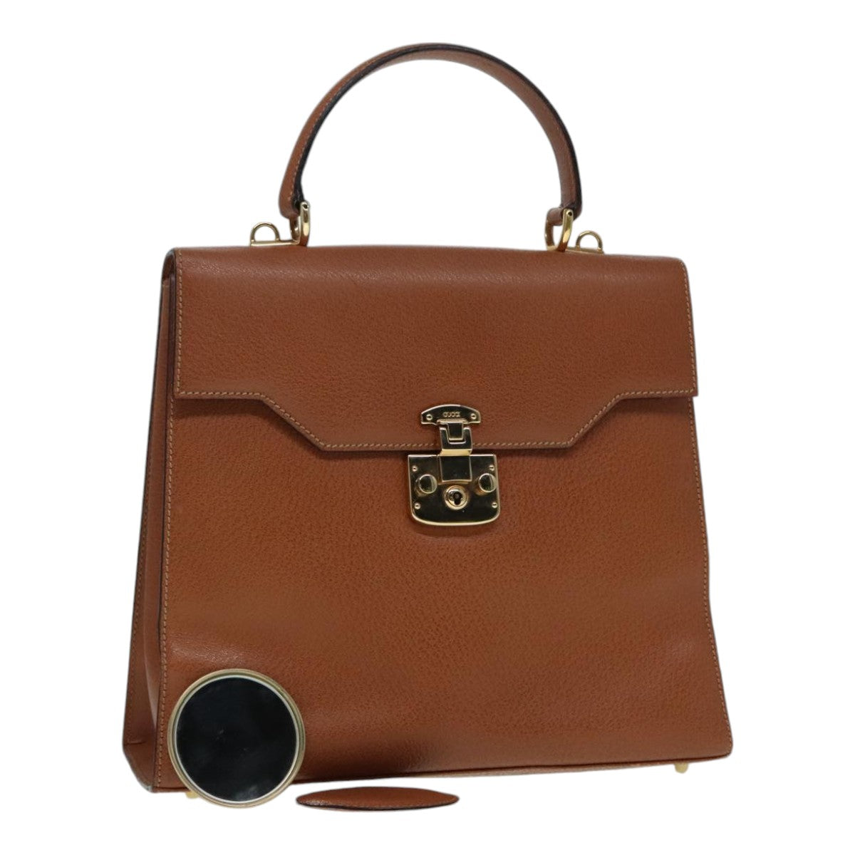 Gucci Lady Lock Brown Leather Handbag ()