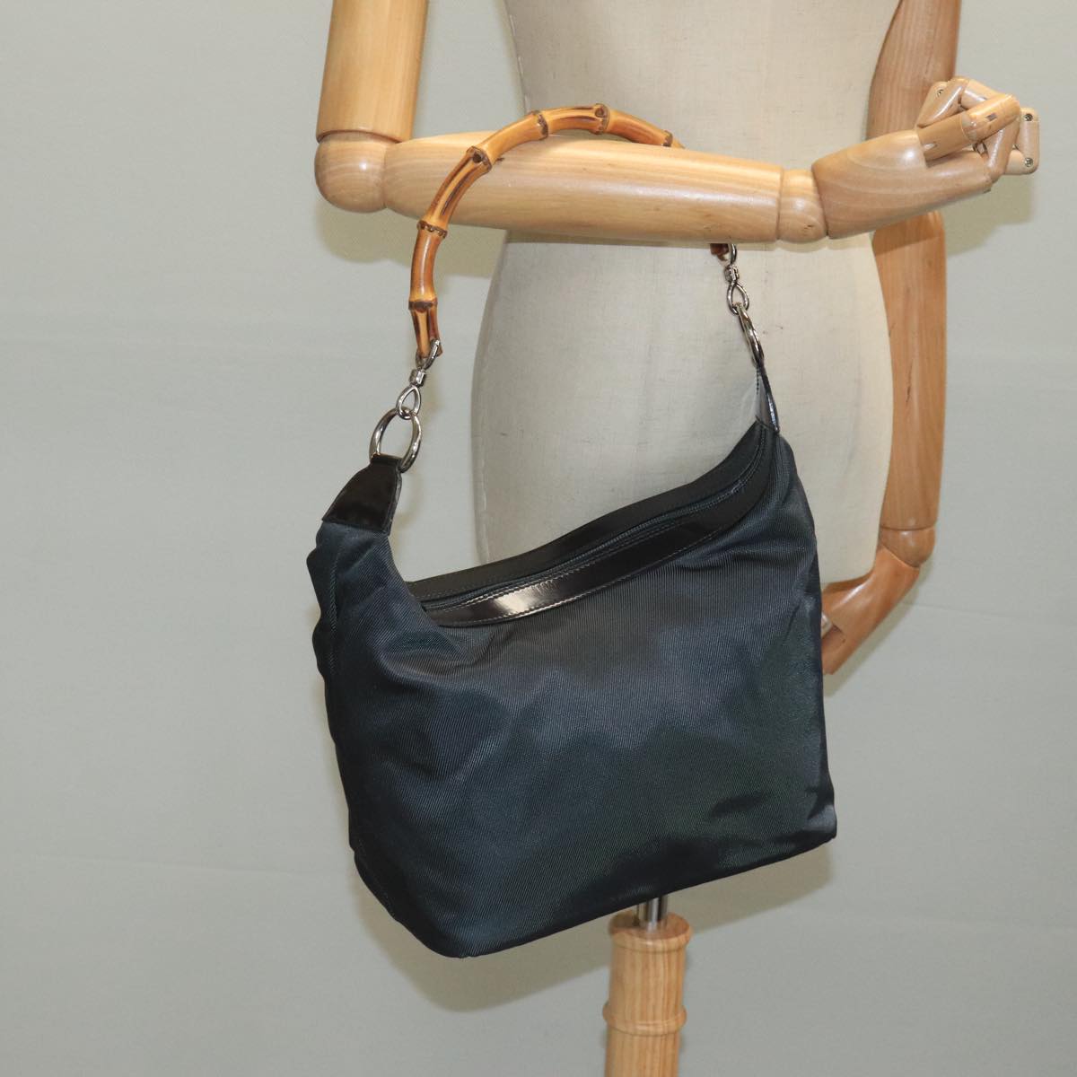Gucci Bamboo Black Synthetic Handbag