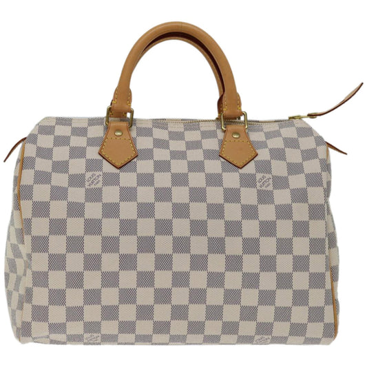 Louis Vuitton Speedy 30 White Canvas Handbag