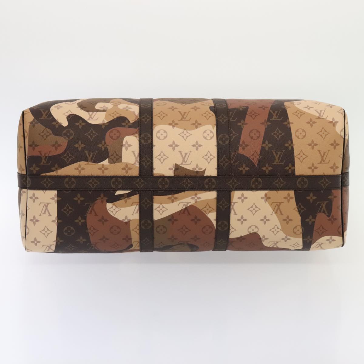 Louis Vuitton Keepall Bandouliere 55 Brown Canvas Travel Bag