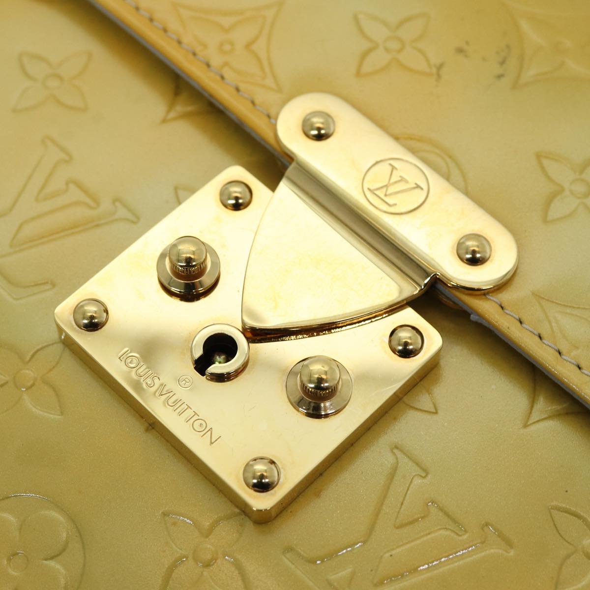 Louis Vuitton Spring Street Yellow Patent Leather Handbag