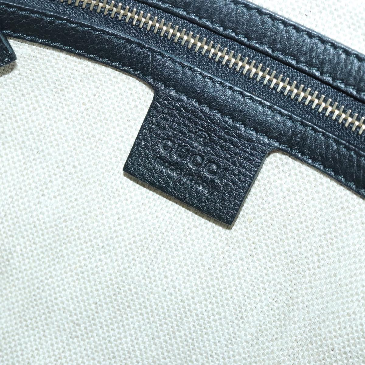 Gucci Jackie Black Canvas Shoulder Bag