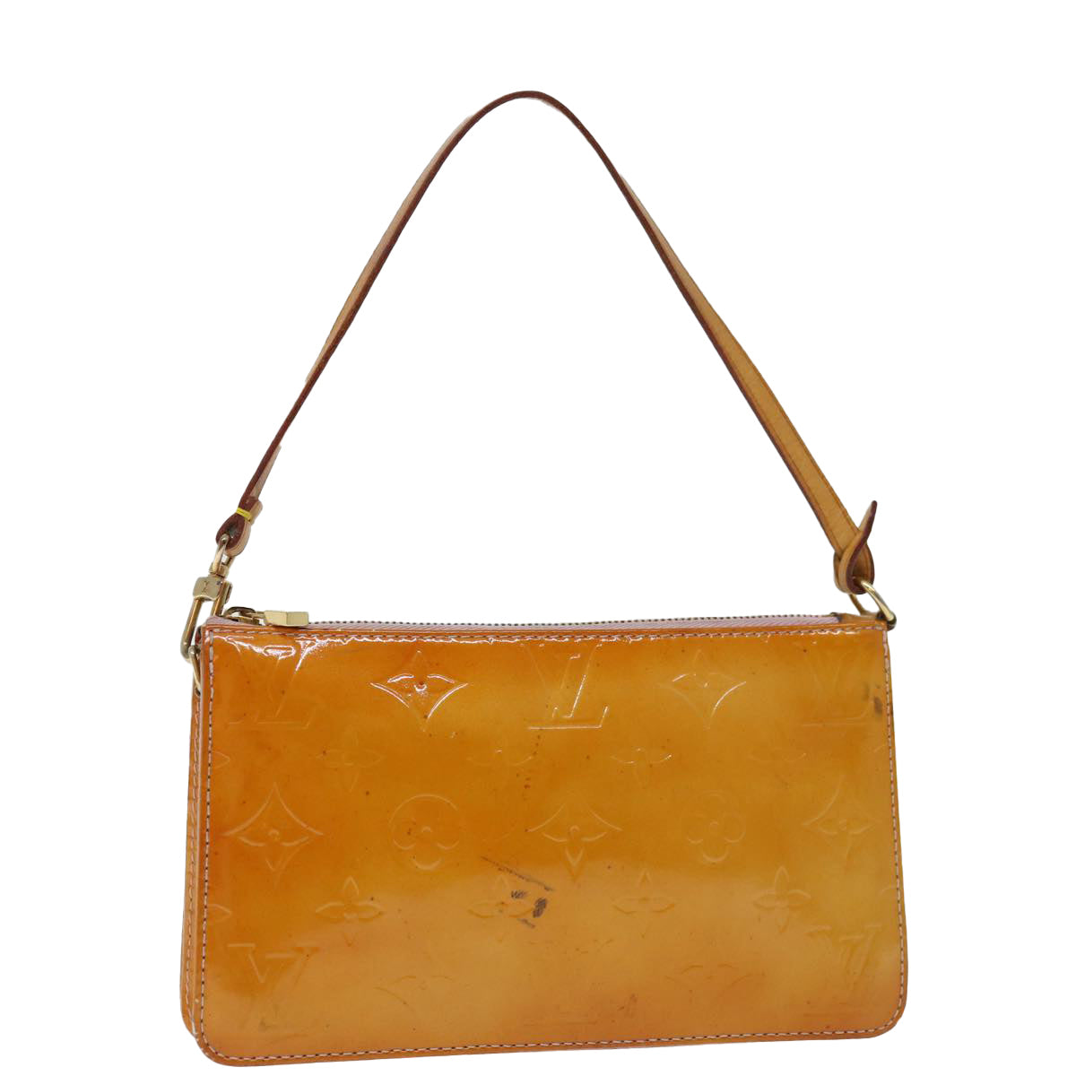 Louis Vuitton Pochette Brown Patent Leather Handbag
