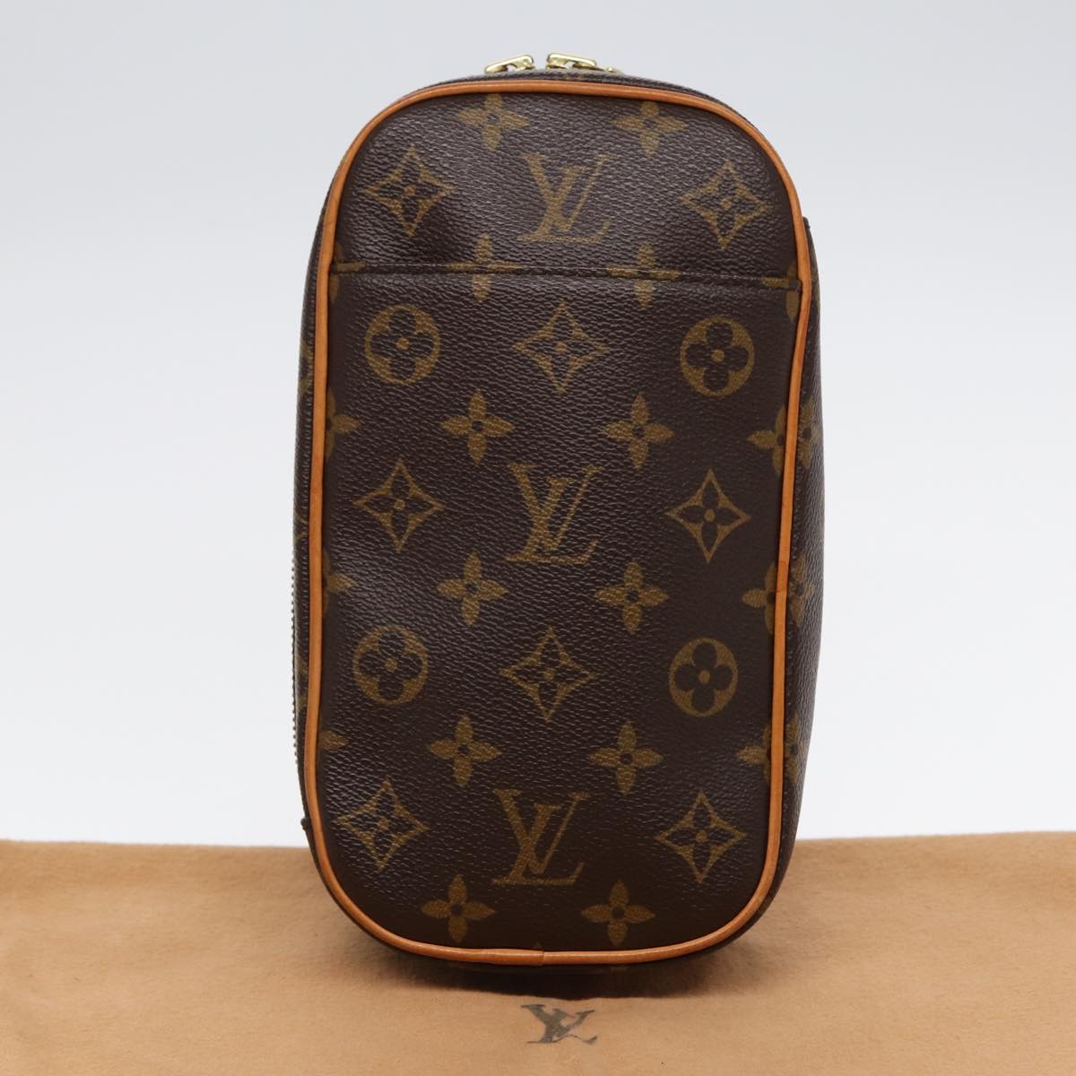 Louis Vuitton Gange Brown Canvas Clutch Bag