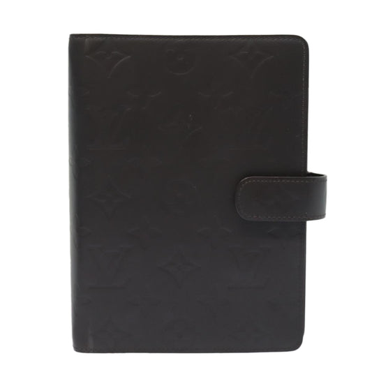 Louis Vuitton Agenda Mm Brown Leather Wallet  ()