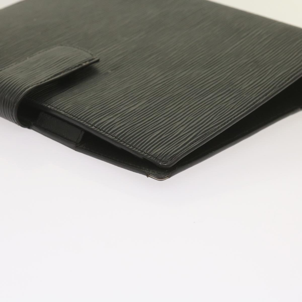 Louis Vuitton Agenda Cover Black Leather Wallet